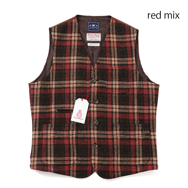 ハリスカラーチェックベスト【Made in Japan】 – Mitsumine Online Shop