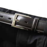 ベージュステッチレザーベルト【Made in Japan】