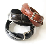 ベージュステッチレザーベルト【Made in Japan】