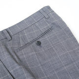 ダブルペンチェックトロピカルパンツ(ノータック)【Made in Japan】