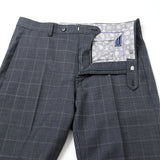 ダブルペンチェックトロピカルパンツ(ノータック)【Made in Japan】