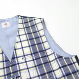 オーバーチェックアウターベスト【Made in Japan】