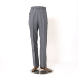 サキソニー綾織り無地パンツ(ノータック)【Made in Japan】