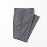 サキソニー綾織り無地パンツ(ノータック)【Made in Japan】