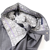 サキソニー綾織り無地パンツ(ノータック)【Made in Japan】