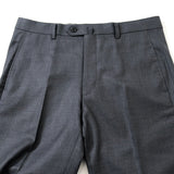 サキソニー綾織り無地パンツ(ノータック)【Made in Japan】