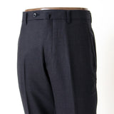 サキソニー綾織り無地パンツ(ノータック)【Made in Japan】