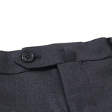 サキソニー綾織り無地パンツ(ノータック)【Made in Japan】