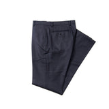 サキソニー綾織り無地パンツ(ノータック)【Made in Japan】