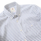 カラミボーダーラウンドボタンダウンシャツ【Made in Japan】