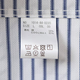 カラミボーダーラウンドボタンダウンシャツ【Made in Japan】