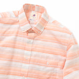 カラミボーダーラウンドボタンダウンシャツ【Made in Japan】