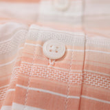 カラミボーダーラウンドボタンダウンシャツ【Made in Japan】