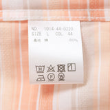 カラミボーダーラウンドボタンダウンシャツ【Made in Japan】