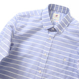 カラミボーダーラウンドボタンダウンシャツ【Made in Japan】