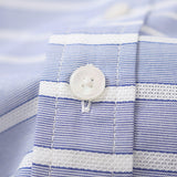 カラミボーダーラウンドボタンダウンシャツ【Made in Japan】