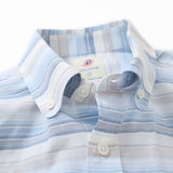 カラミボーダーラウンドボタンダウンシャツ【Made in Japan】