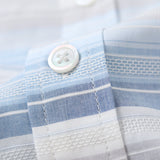 カラミボーダーラウンドボタンダウンシャツ【Made in Japan】