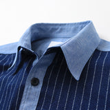 フロントインディゴ抜染プリントシャツ【Made in Japan】