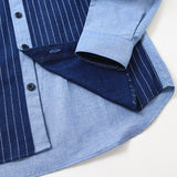 フロントインディゴ抜染プリントシャツ【Made in Japan】