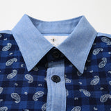 フロントインディゴ抜染プリントシャツ【Made in Japan】