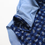 フロントインディゴ抜染プリントシャツ【Made in Japan】