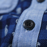 フロントインディゴ抜染プリントシャツ【Made in Japan】