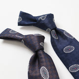 サテンカラー小紋ネクタイ【Made in Italy】