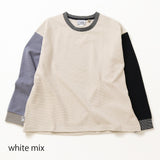 リップルボーダーロングTシャツ