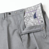 ビエラフィニッシュツイル無地パンツ(ノータック)【Made in Japan】