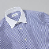 HITOYOSHI ストライプセミワイドクレリック【Made in Japan】