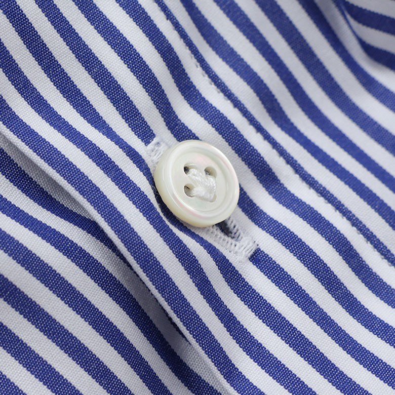 HITOYOSHI ストライプセミワイドクレリック【Made in Japan】