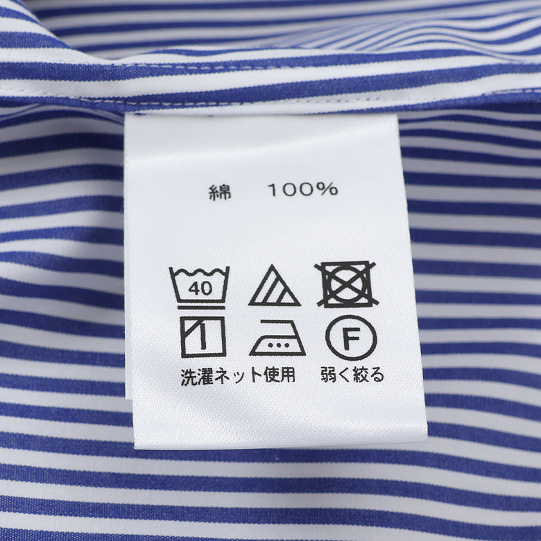 HITOYOSHI ストライプセミワイドクレリック【Made in Japan】