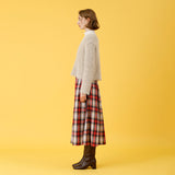 Vネックシャギーニット