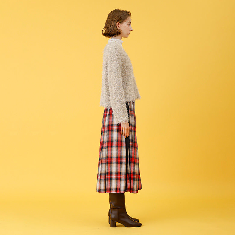 ネルチェックサイドラインスカート