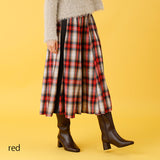 ネルチェックサイドラインスカート