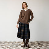 オリジナルタムレース付Vニット