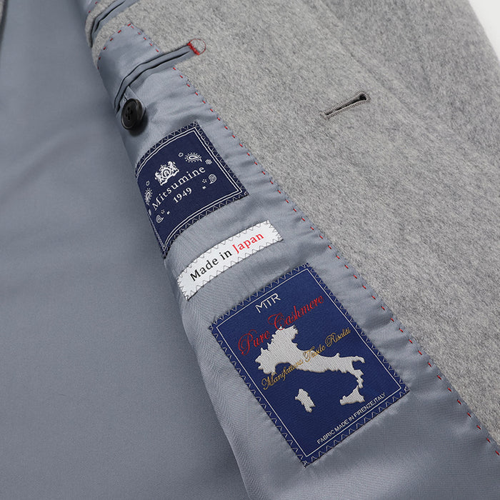 ステンカラーMTRピュアカシミヤコート【Made in Japan