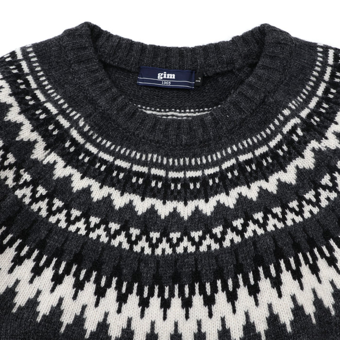 gim 求心柄クルーネックニット – Mitsumine Online Shop