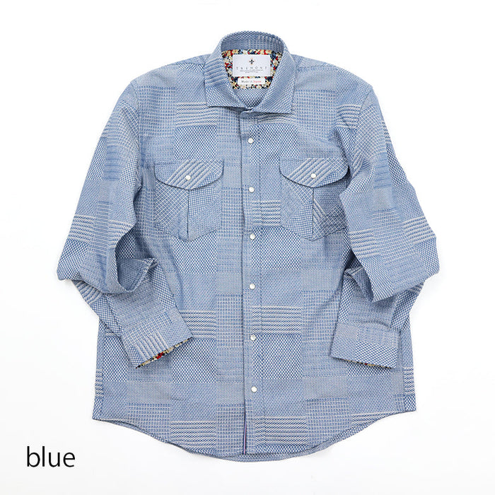 パッチワークドビーシャツ【Made in Japan】 – Mitsumine Online