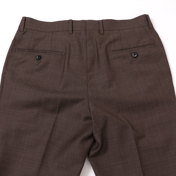 ◎高級 ゼニアスーツ tropical 霜降り L チャコール 背抜き スーツ1 CLASSICO TAPERED】【秋冬】2釦シングルスーツ 1タック/ブラウン