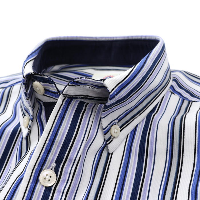 デザイン古着 ストライプコーデュロイシャツ 27 オリジナルコーデュロイストライプシャツ【Made in Japan