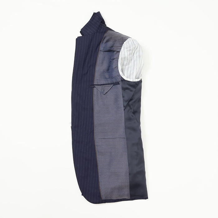 極美品✨SHIPS 近年モデル レダ ビジネス スーツ グレー ストライプ 48 ONLY｜24SS CLASSIC