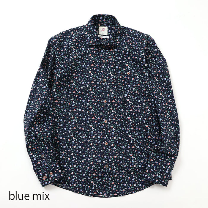 総柄プリントワイドカラーシャツ【Made in Japan】 – Mitsumine