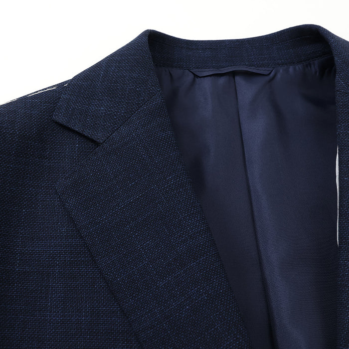 ミツミネ×ゼニア　セットアップ　スーツ　ネイビー シルク混 背抜き ミツミネ×ゼニア セットアップ スーツ ネイビー シルク混 背抜き