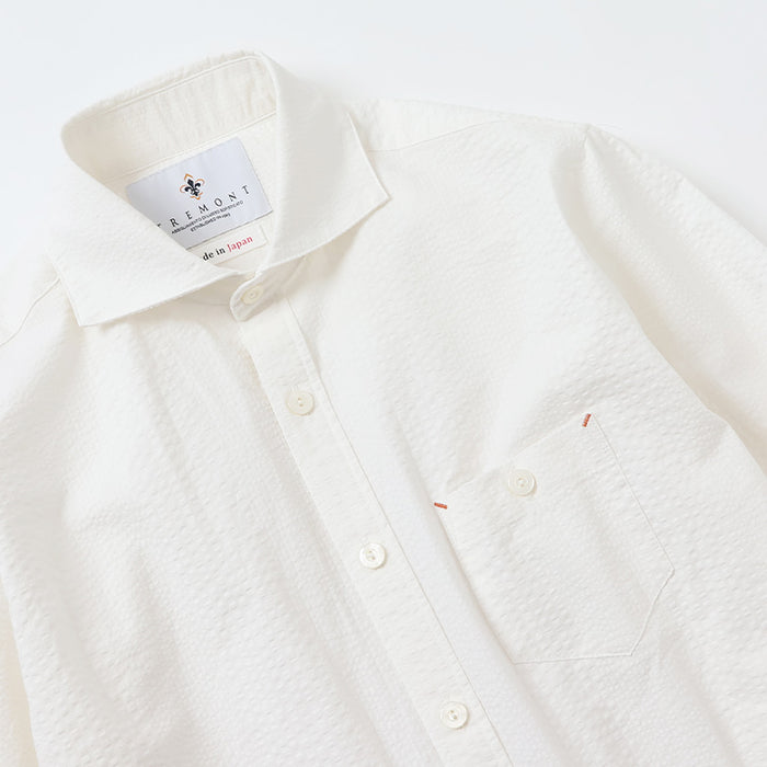 シアサッカーストライプシャツ【Made in Japan】 – Mitsumine Online Shop