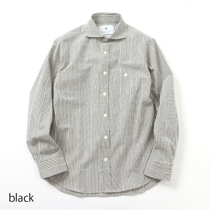シアサッカーストライプシャツ【Made in Japan】 – Mitsumine