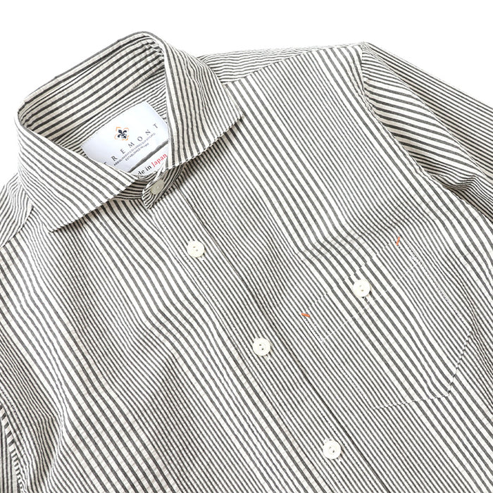 シアサッカーストライプシャツ【Made in Japan】 – Mitsumine Online Shop