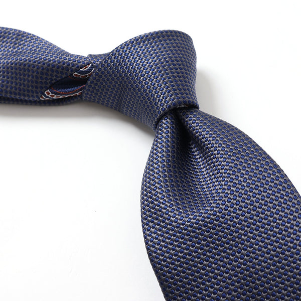 FRANCO BASSI】ソリッドジャガードクレリックネクタイ【Made in Italy