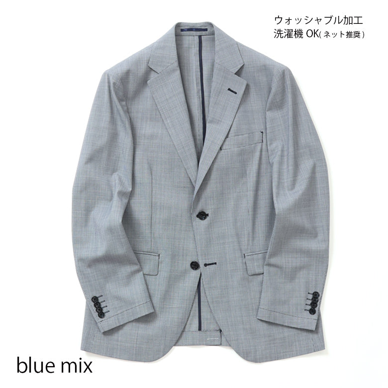 ウォッシャブル千鳥ジャケット